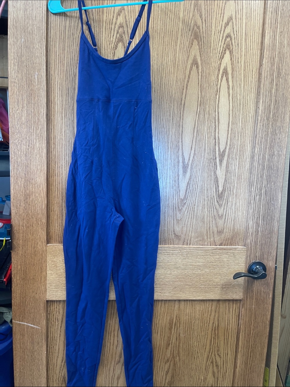 Forever 21 Girls' Navy Blue Stretch Jumpsuit with Adjustable Straps